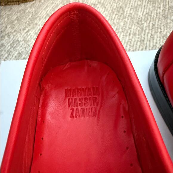 Maryam Nassir Zadeh – Alan Loafer Poppy Red - Size 39.5 NIB Hard to Find - Picture 4 of 7